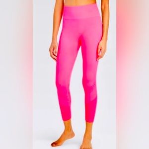 Joy Lab Women’s High-Rise Seamless Athletic Leggings Flamingo Pink Breathable LG